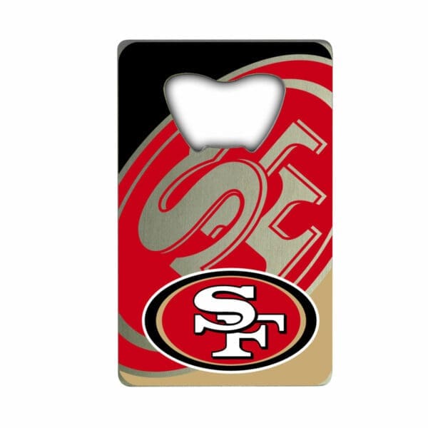 San Francisco 49ers Credit Card Style Bottle Opener 2 x 3.25 1